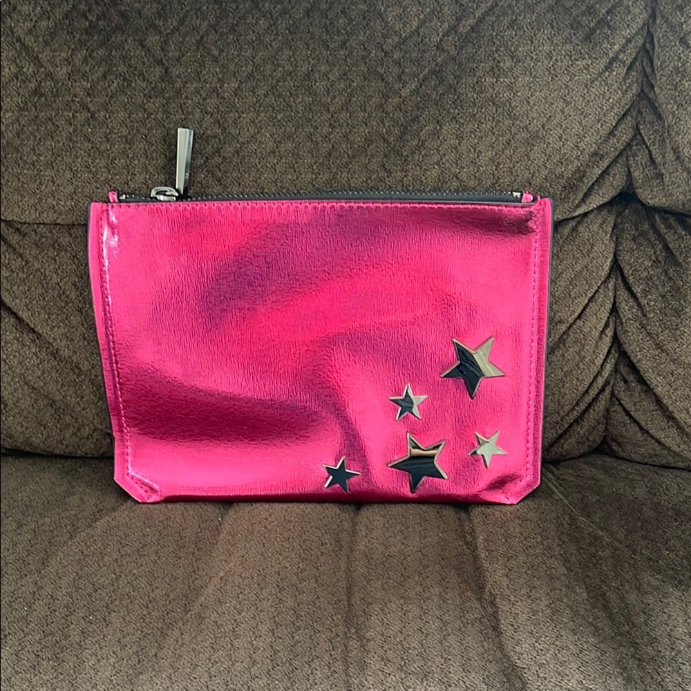 Pink Star-Embellished Women's Clutch